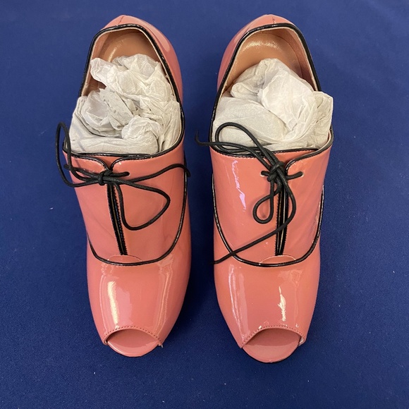 N.Y.L.A Pink Randee Leather Heels B-92 - Picture 2 of 6